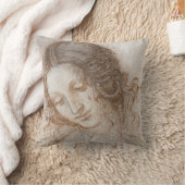 レオナルド・ダ・ヴィンチのレダ首長勉強 クッション (ブランケット)