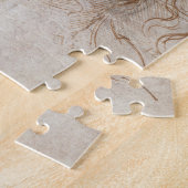 レオナルド・ダ・ヴィンチのレダ首長勉強 ジグソーパズル (側面)