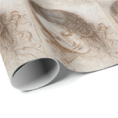 レオナルド・ダ・ヴィンチのレダ首長勉強 ラッピングペーパー (ロールコーナー)