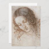 レオナルド・ダ・ヴィンチのレダ首長勉強 招待状 (正面/裏面)