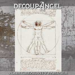 レオナルド・ダ・ヴィンチのヴィトゥルーアン・マンデクページ 薄葉紙