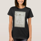 レオナルド・ダ・ヴィンチのヴィトルウィウス的人体図 Tシャツ (正面)