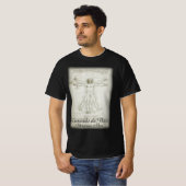 レオナルド・ダ・ヴィンチのヴィトルウィウス的人体図 Tシャツ (正面フル)