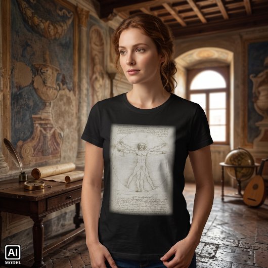 レオナルド・ダ・ヴィンチのヴィトルウィウス的人体図 Tシャツ