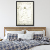 レオナルド・ダ・ヴィンチのヴィトルヴィアン・マン キャンバスプリント (インサイチュ (寝室))