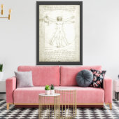 レオナルド・ダ・ヴィンチのヴィトルヴィアン・マン キャンバスプリント (インサイチュ (リビング))