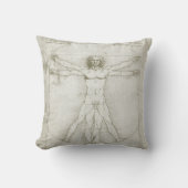 レオナルド・ダ・ヴィンチのヴィトルヴィアン・マン クッション (正面)