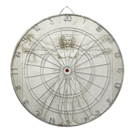 レオナルド・ダ・ヴィンチのヴィトルヴィアン・マン ダーツボード (正面)