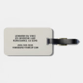 レオナルド・ダ・ヴィンチのヴィトルヴィアン・マン ラゲッジタグ (裏面横)