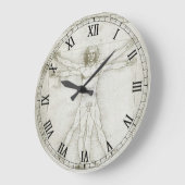 レオナルド・ダ・ヴィンチのヴィトルヴィアン・マン ラージ壁時計 (傾斜)