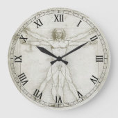 レオナルド・ダ・ヴィンチのヴィトルヴィアン・マン ラージ壁時計 (正面)