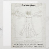 レオナルド・ダ・ヴィンチのヴィトルヴィアン・マン レターヘッド (正面/裏面)