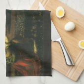 レオナルド・ダ・ヴィンチの主への受胎告知 キッチンタオル (四つ折り)