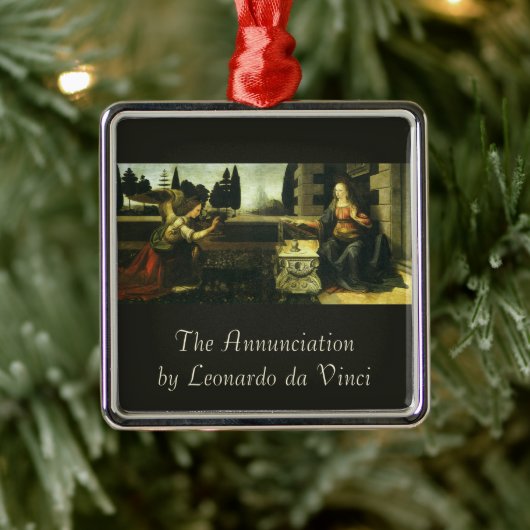 レオナルド・ダ・ヴィンチの主への受胎告知 メタルオーナメント (ツリー)