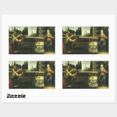 レオナルド・ダ・ヴィンチの主への受胎告知 長方形シール (シート)