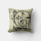 レオナルド・ダ・ヴィンチの人力駆動式クロスボウ クッション (正面)