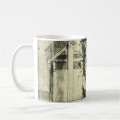 レオナルド・ダ・ヴィンチの人力駆動式クロスボウ コーヒーマグカップ (左)