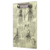 レオナルド・ダ・ヴィンチの人間の手の解剖学 クリップボード (左)