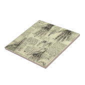 レオナルド・ダ・ヴィンチの人間の手の解剖学 タイル (側面)