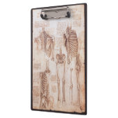 レオナルド・ダ・ヴィンチの人間の解剖学的骨格の骨 クリップボード (左)