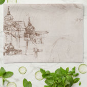 レオナルド・ダ・ヴィンチの使徒ヤコブスフォルツァ城 キッチンタオル (折り畳み)
