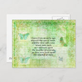 レオナルド・ダ・ヴィンチの動物権の引用文のビーガン ポストカード (正面/裏面)