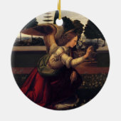 レオナルド・ダ・ヴィンチの告知-天使 セラミックオーナメント (裏面)