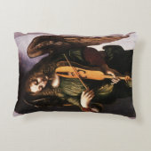 レオナルド・ダ・ヴィンチの天使と緑 アクセントクッション (裏面)