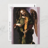 レオナルド・ダ・ヴィンチの天使と緑 ポストカード (正面/裏面)