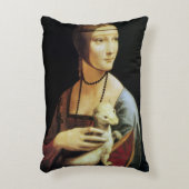レオナルド・ダ・ヴィンチの女性とエルミン アクセントクッション (正面(垂直))