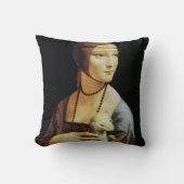 レオナルド・ダ・ヴィンチの女性とエルミン クッション (正面)