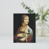 レオナルド・ダ・ヴィンチの女性とエルミン ポストカード (スタンド正面)