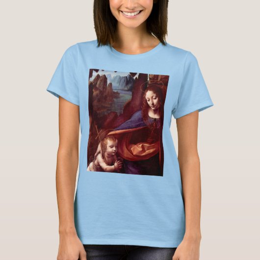レオナルド・ダ・ヴィンチの岩窟の聖母 Tシャツ (正面)
