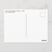 レオナルド・ダ・ヴィンチの巨大クロスボウ兵器スケッチ ポストカード (裏面)