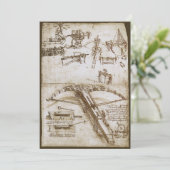 レオナルド・ダ・ヴィンチの巨大クロスボウ兵器スケッチ 招待状 (スタンド正面)