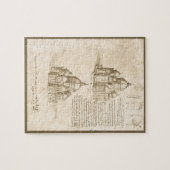 レオナルド・ダ・ヴィンチの建築カテドラル勉強 ジグソーパズル (横)