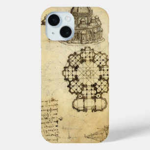 レオナルド・ダ・ヴィンチの建築カテドラル勉強 iPhone 15ケース