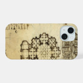 レオナルド・ダ・ヴィンチの建築カテドラル勉強 iPhone 15ケース (裏面横)