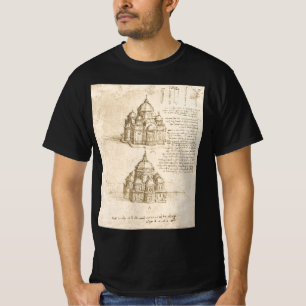 レオナルド・ダ・ヴィンチの建築大聖堂の研究 Tシャツ
