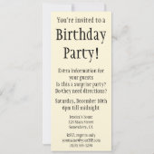 レオナルド・ダ・ヴィンチの最後の晩餐 招待状 (裏面)