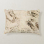 レオナルド・ダ・ヴィンチの老人と水のスケッチ アクセントクッション (裏面)