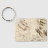レオナルド・ダ・ヴィンチの老人と水のスケッチ キーホルダー (裏面)