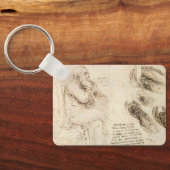 レオナルド・ダ・ヴィンチの老人と水のスケッチ キーホルダー (裏面)