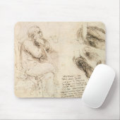レオナルド・ダ・ヴィンチの老人と水のスケッチ マウスパッド (マウス)