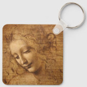 レオナルド・ダ・ヴィンチの肩甲関節の女性首 キーホルダー (裏面)