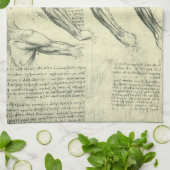 レオナルド・ダ・ヴィンチの腕と肩の構造 キッチンタオル (折り畳み)