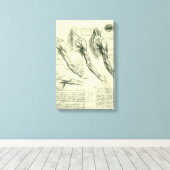 レオナルド・ダ・ヴィンチの腕と肩の構造 キャンバスプリント (インサイチュ (ウッドフロア))