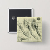 レオナルド・ダ・ヴィンチの腕と肩の構造 缶バッジ (正面&裏面)