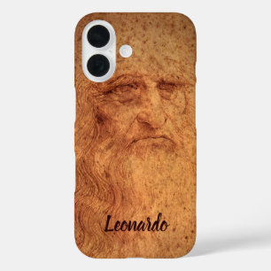 レオナルド・ダ・ヴィンチの自画像、ルネサンスアート iPhone 16ケース