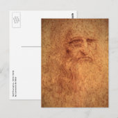 レオナルド・ダ・ヴィンチの自画像、ルネッサンス・アート ポストカード (正面/裏面)
